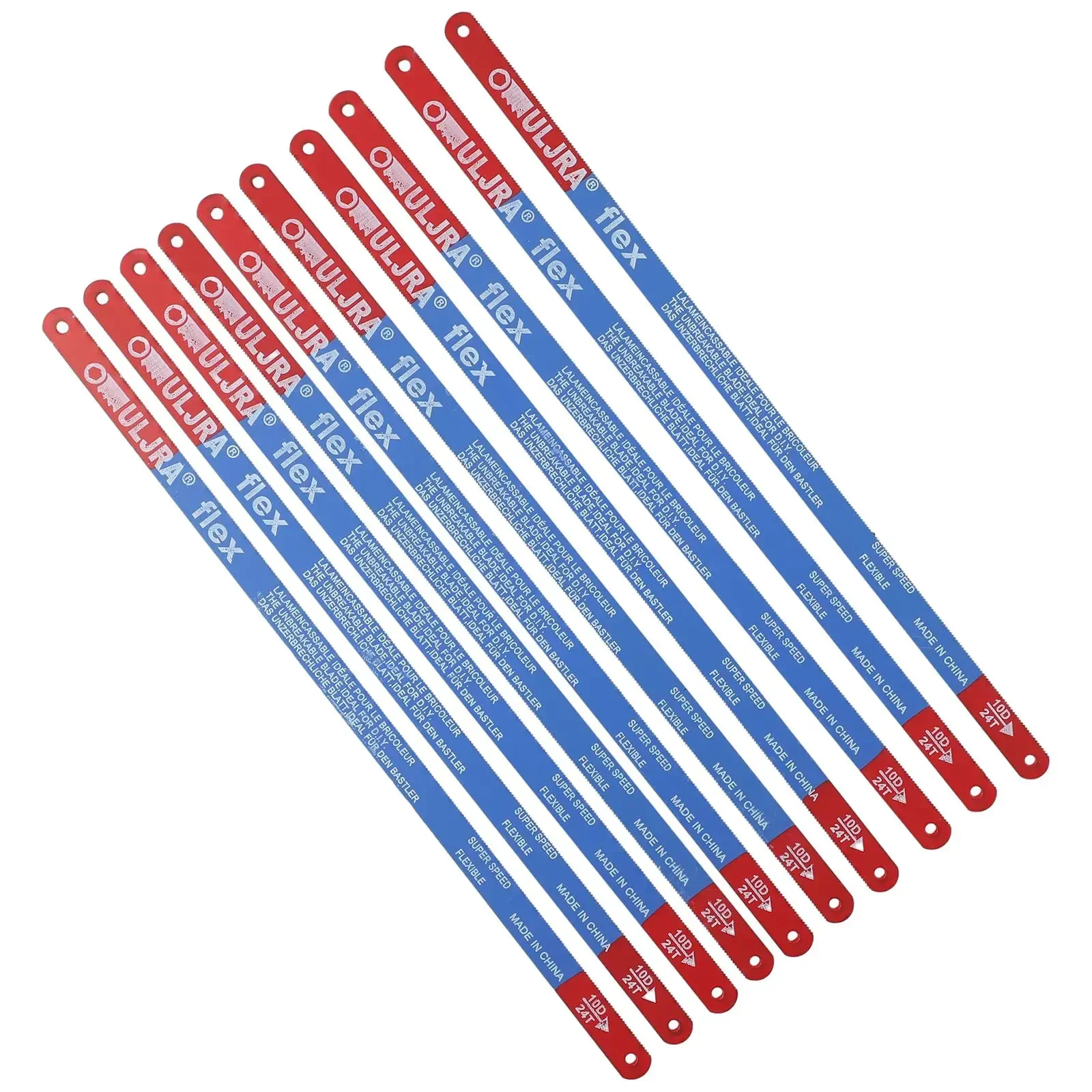 Hojas de sierra de mano bimetálicas para corte de carne y madera, herramientas de carpintería, 10 piezas, 300mm, 14T/18T/24T