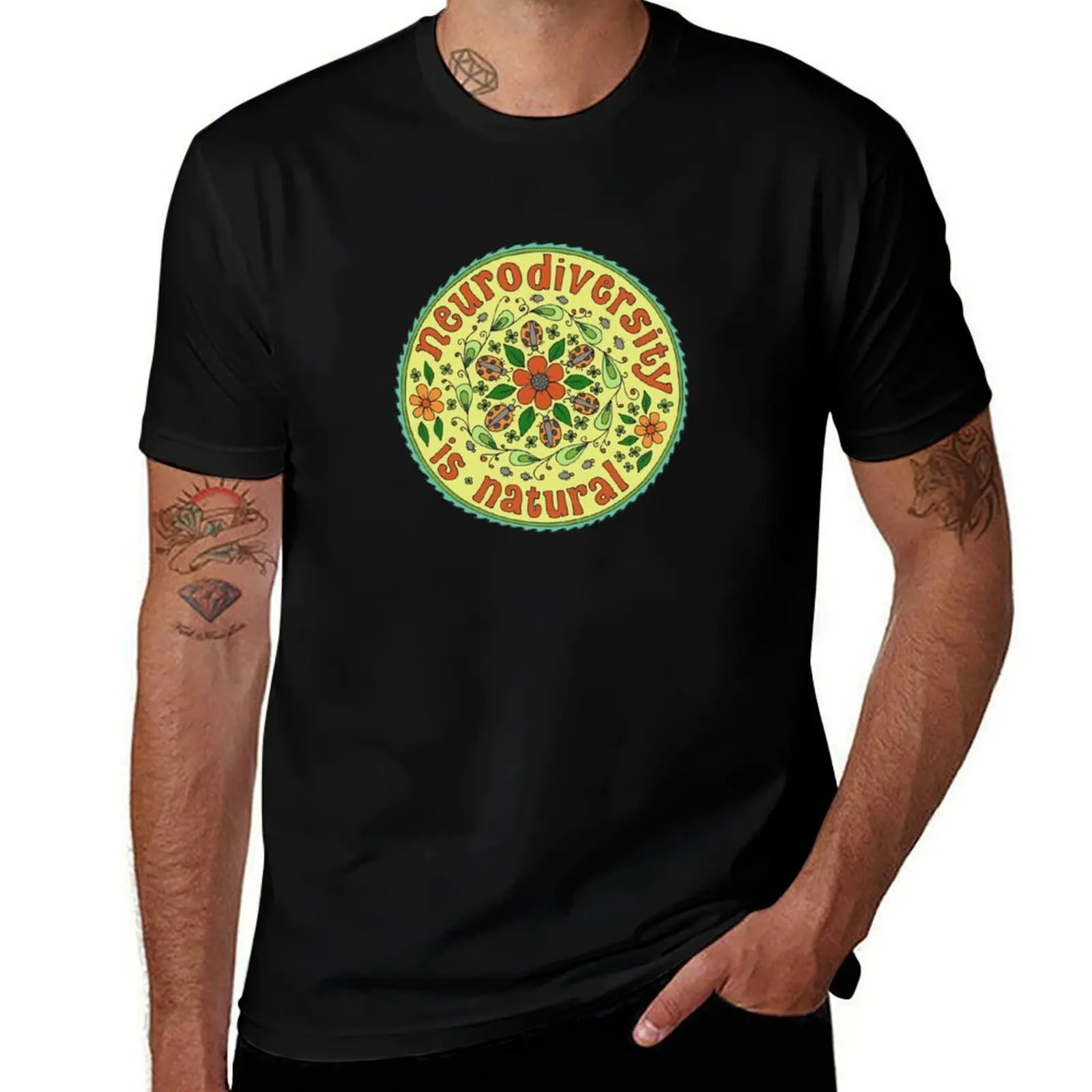Neurodiversity Mandala T-Shirt Summer Print Short Sleeve Tee