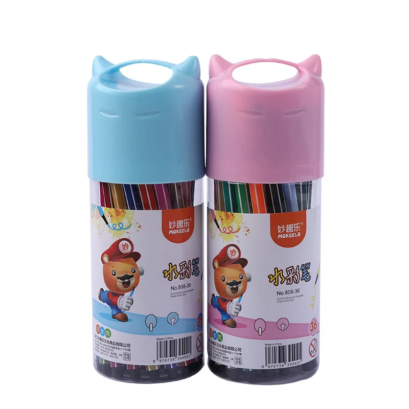 Children Painting 36/24/18/12 Non-toxic water color pencil Washable Watercolor Pen Mark Painting for kids drawing Art Supplies