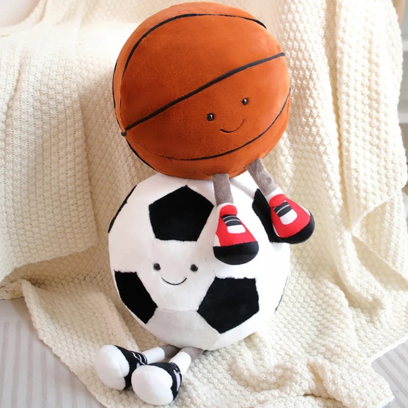 Doll with feet plush doll toys Card love plush pillow Basketball soccer fun shape plush doll cushion Home Plush Ornament