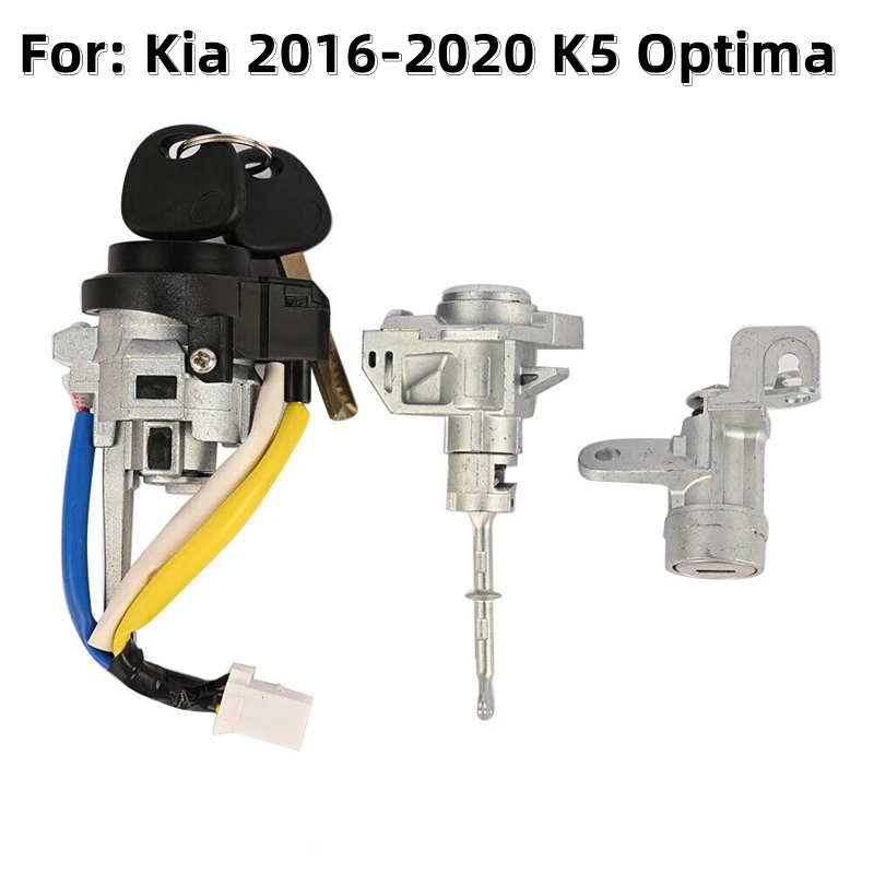 

XIEAILI OEM Full Set Door Lock Cylinder For Kia 2016-2020 K5 Optima With 2Pcs Key Ignition Lock Left Door Lock Cylinder S977