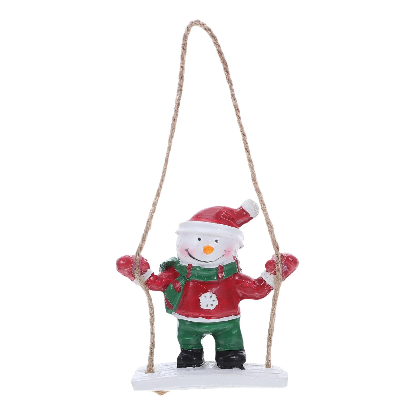 

Resin Snowman Swing Ornament Christmas Tree Decor Handpainted Lightweight Hanging Holiday Decoration Tree Ornament