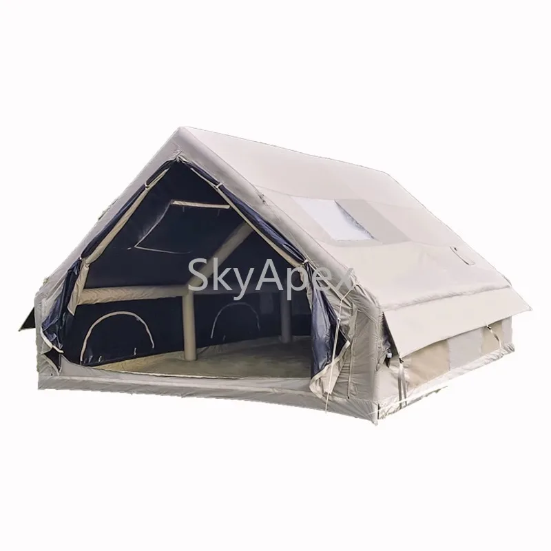 

All-Season Waterproof Windproof Moisture-Proof Portable Black Glue Outdoor Camping Air Tent 6-12㎡ For Family Group Camping Trips