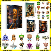 New 24pcs Tung Tung Tung Sahur Tralalero Tralala Cappuccino Assassin Action Figure Acrylic Pendant Italian Brainrot Toy Gift
