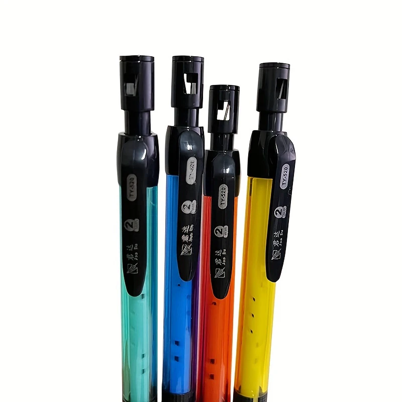 4 Farben, 2,0 mm Druckbleistift, kommt mit einem Bleistiftspitzer, 2B-Bleikern, Kunst, Skizzieren, Malen, Schreiben, Schreibwaren – Detail 5