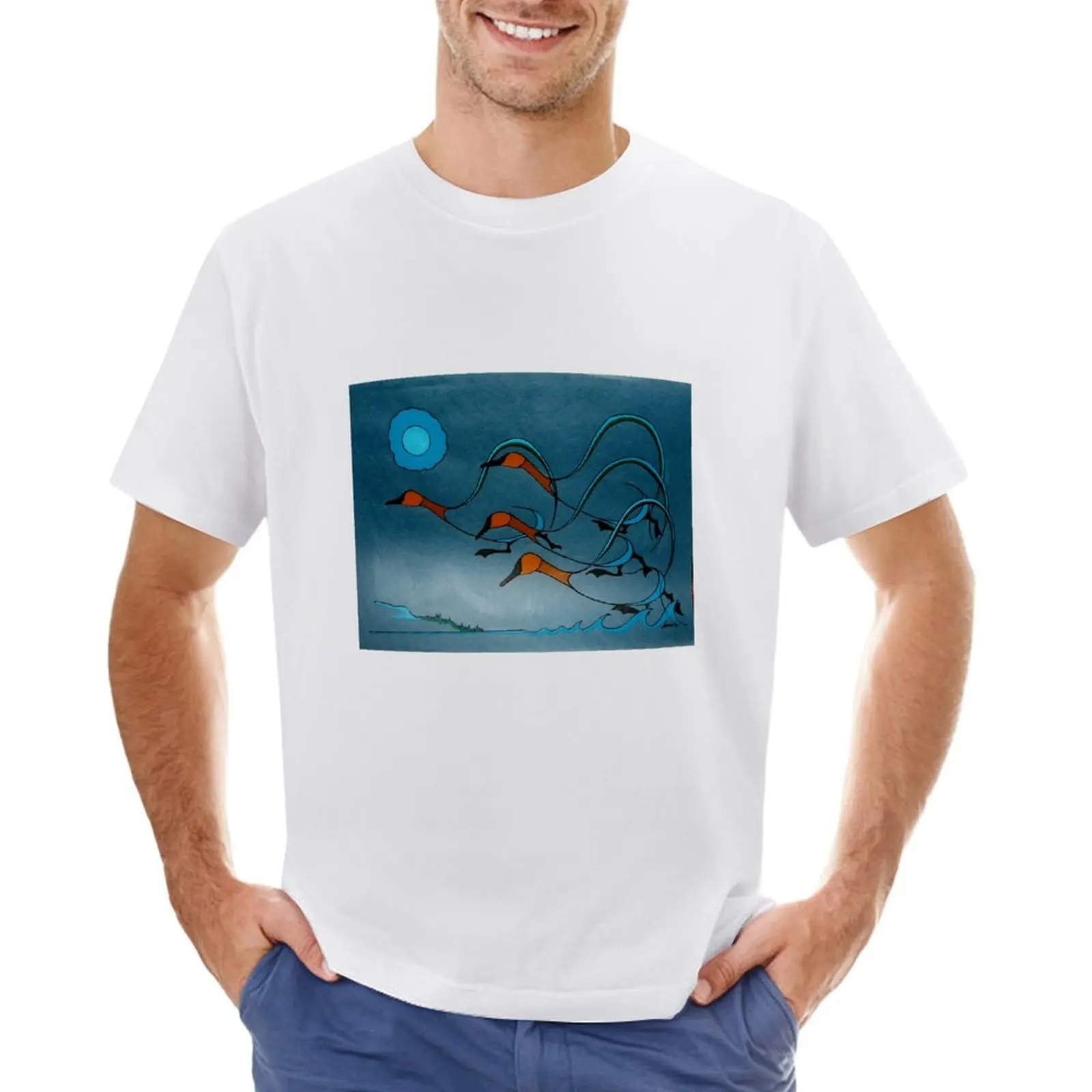 

Geese Southbound T-shirt customs Short sleeve tee funny t shirts for men