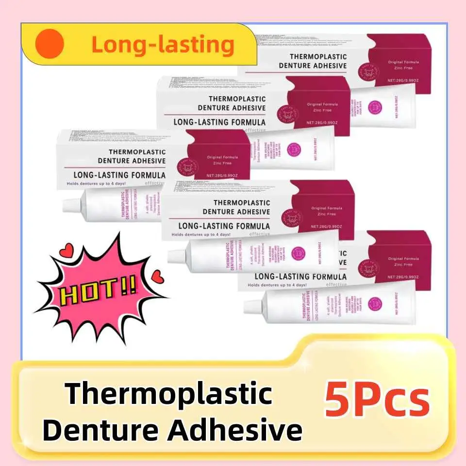 5Pcs Denture Fixing Adhesive Prevent Denture Loosen The Improve Comfort Of Denture Wear Thermoplastic Adhesive Denture Care