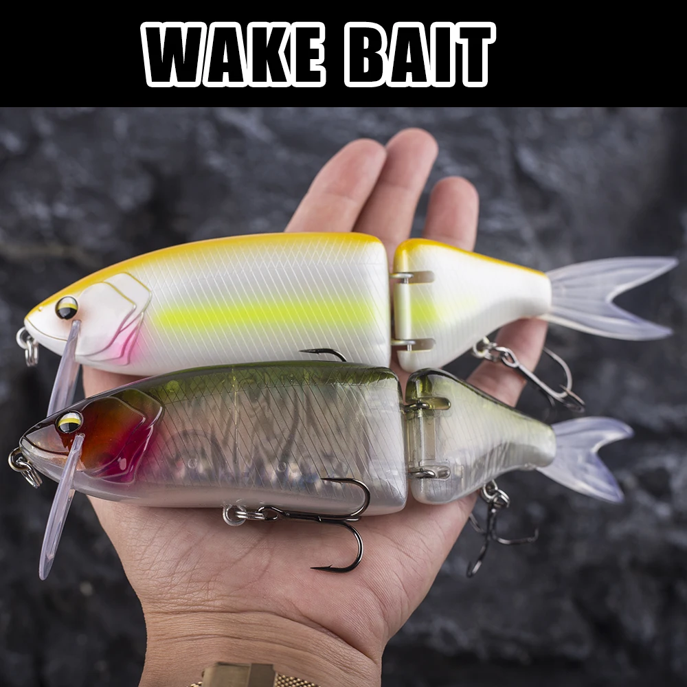 Chan's Huang Wake Bait Shad Glider Topwater Swimbait 14.5CM 59G / 5.7INCH 2.08OZ Artificial Hard Bait Jointed Fishing Lures