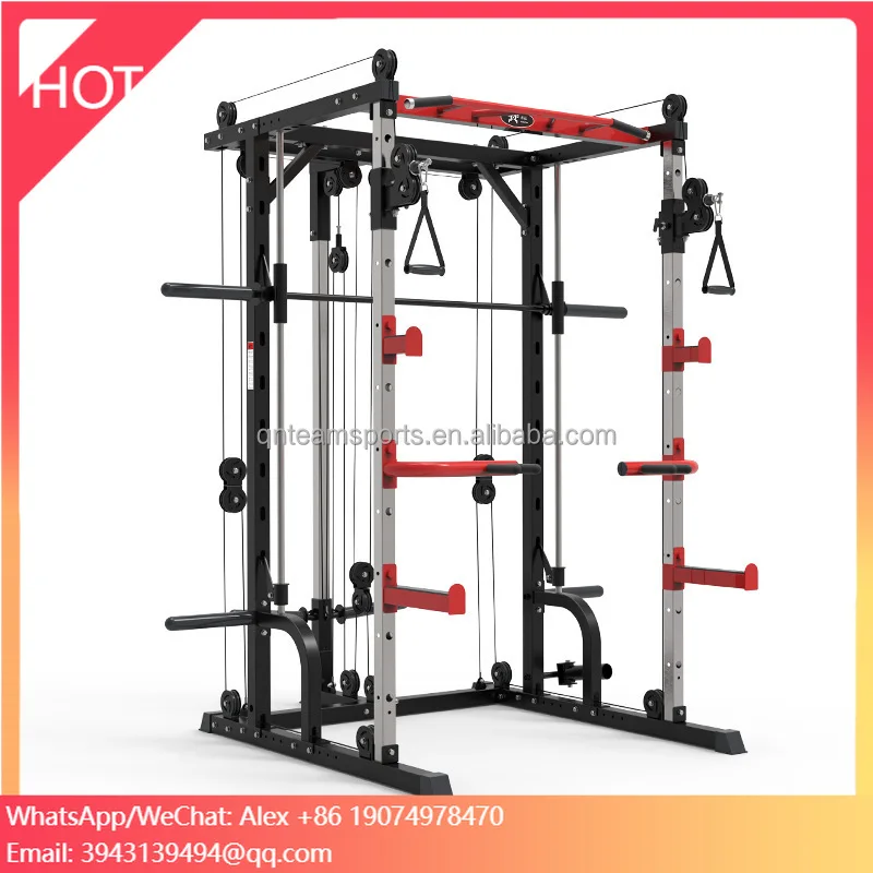 

Durable Foam Multi-Function Steel Smith Trainer Exercise Machine Custom Logo Home Fitness Leg Workout Made Of Iron And Metal