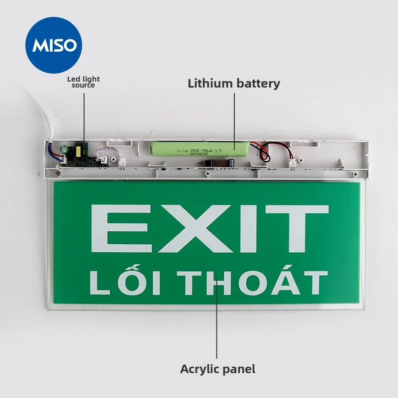 Plastic Signs Safety Exit Direction Indicator Lights Fire Escape Emergency Indicator Lights, Economic Lighting Ac85-265v