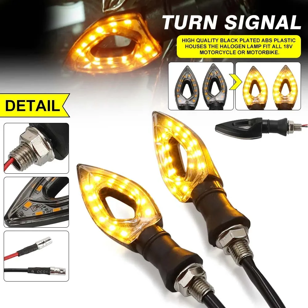

12V Motorcycle Heart-shaped Hollow LED Turn Signal Light Amber Indicator Light Flash Light Universal Motorcycle Accessories