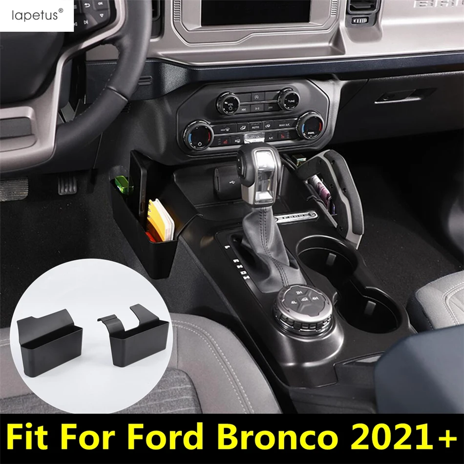 

Central Control Shift Gearbox Storage Box Container Seat Side Gap Phone Plate For Ford Bronco 2021 2022 Car Interior Accessories