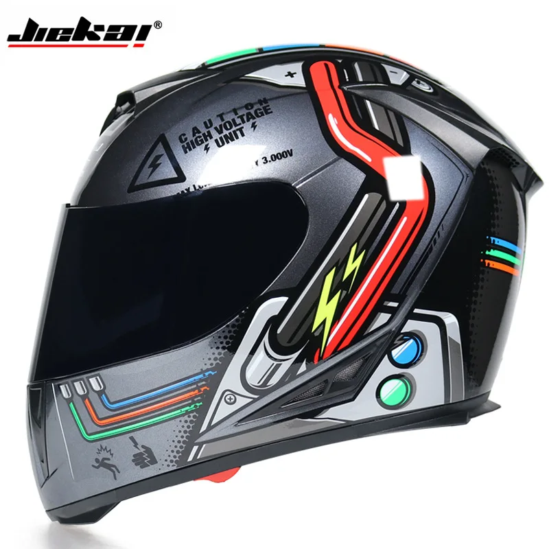 Child Motorcycle Helmet Dual Lens Adult  Bluetooth Motorcycle Full Helmet Off-road Winter Warm Personalized Racing Helmet