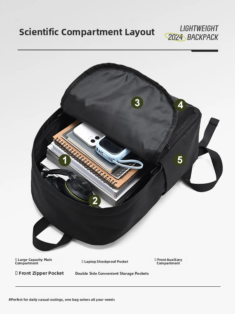 

Мужская уличная повседневная большая сумка для путешествий Capaci Foundation Double oulder Bag для студентов колледжа Cuter Bag Sweet School Sle