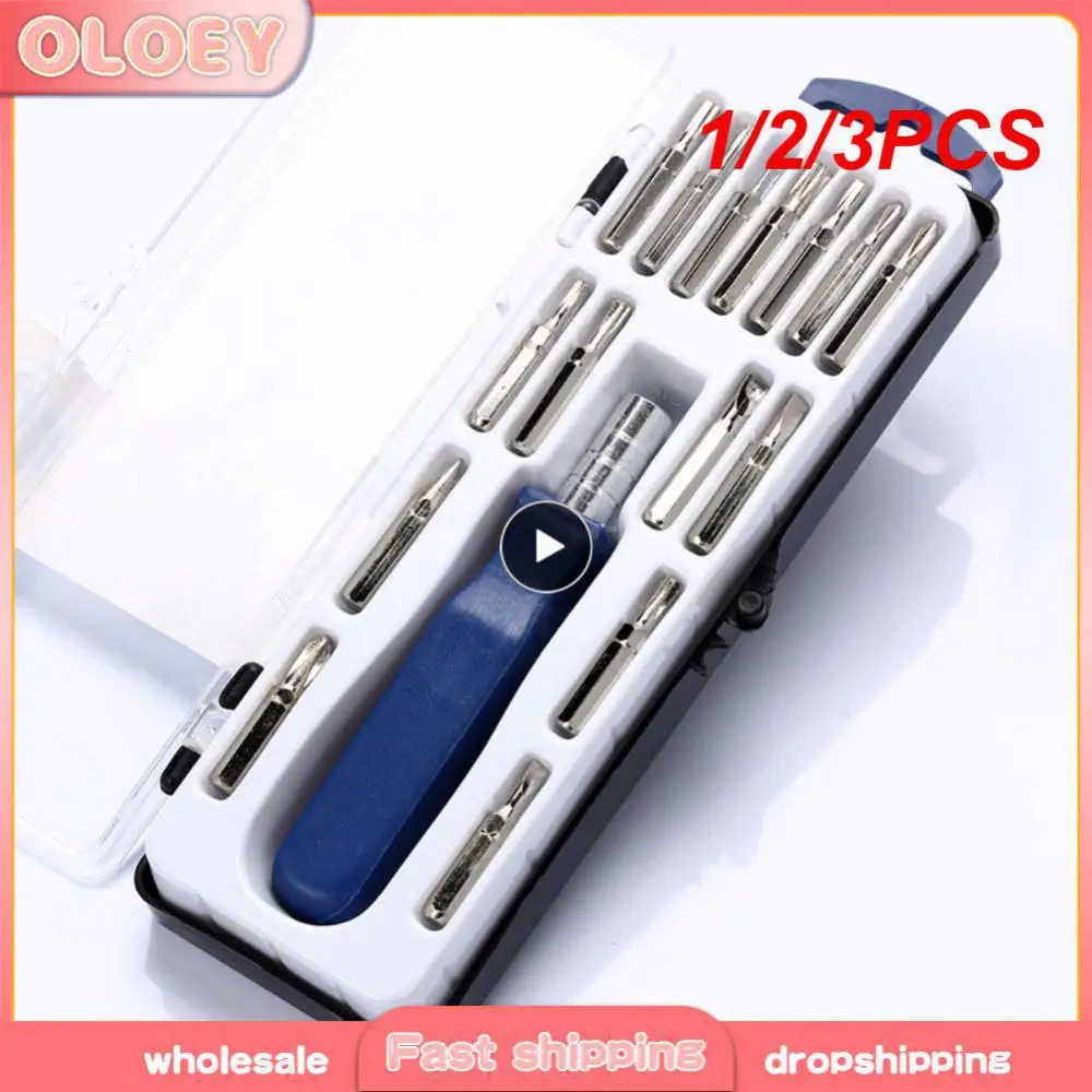 1/2/3PCS With Magnetic Screwdriver Bit Screwdriver Set Small Screwdriver Kit 16 In 1 Screwdriver Multipurpose Tool