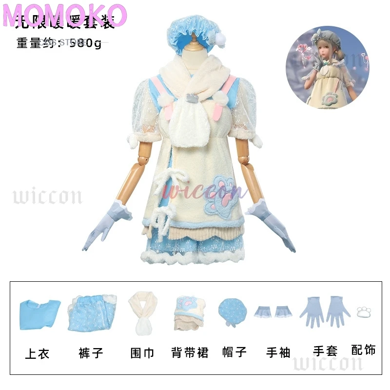 Nikki Cosplay Game Infinity Nikki Cosplay Kostuum Open Wereld Winter Lolita Jurk Pluche Sjaal Hoed Pak Party Play Outfit voor meisje