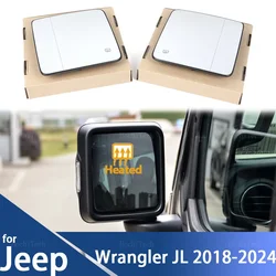for Jeep Wrangler JL 2018 2019 2020 2021 2022 2023 Accessories Side Rearview Heated Mirror Glass