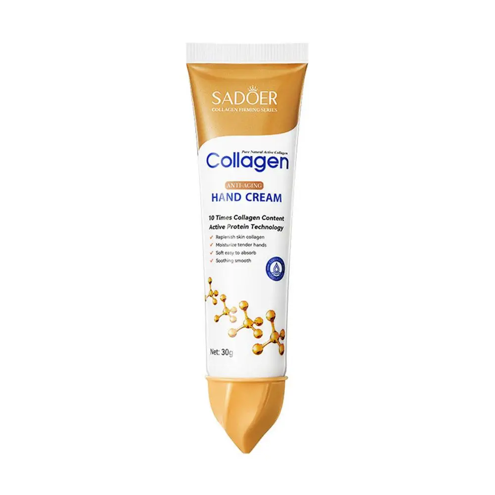 Crème pour les mains au collagène, adoucit la peau, nourrissant, anti-séchage, hydratant, soins de la peau coréens, produits de réparation fissurés, 30g, 3 pièces