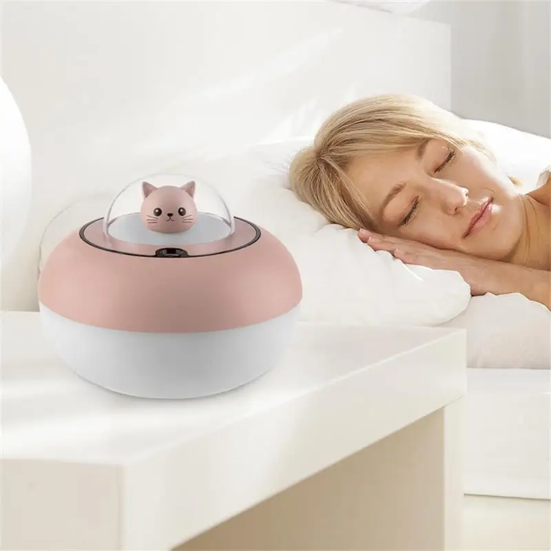 2025Color Light Humidifier USB Air Diffuser Aromatic Essential Oil Desktop Office Water Replenishing Spray Humidifier