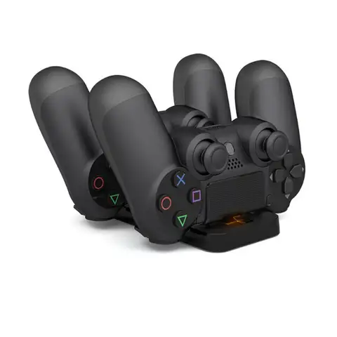 PS4 컨트롤러 액세서리 용 USB 듀얼 충전기 Sony PlayStation 4 무선 게임 패드 Controle 용 충전 도크 스탠드 홀더