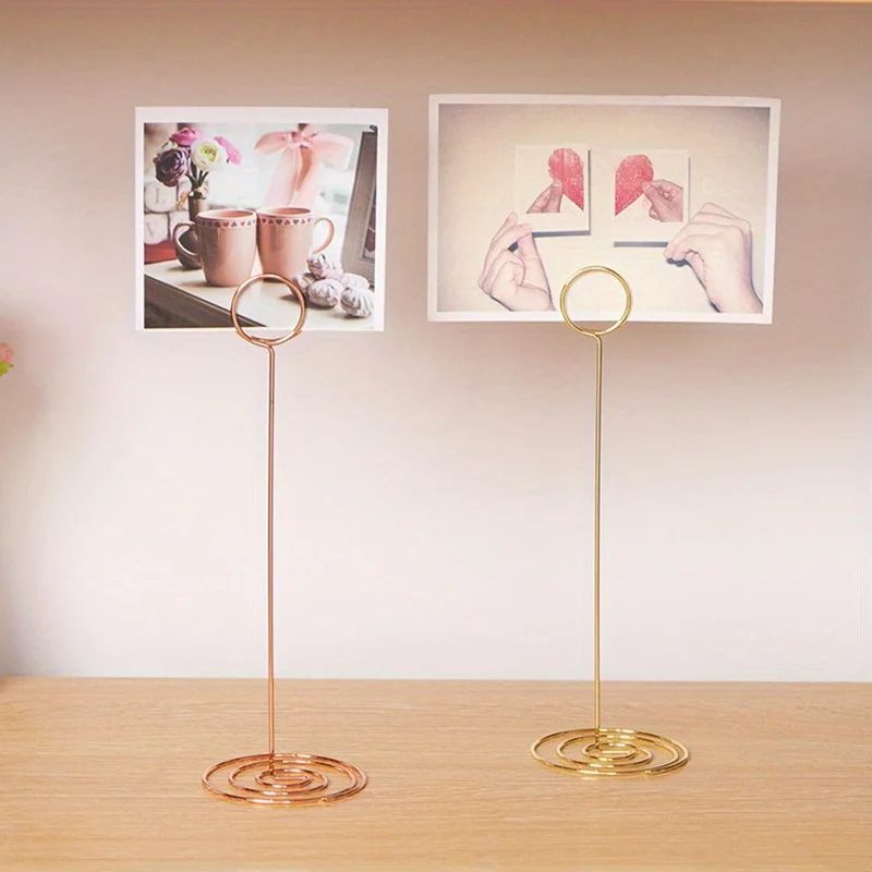 2 Stück, 8,66 Zoll/22 Zentimeter hohe Tisch nummer Clip-Position Karten halter Tisch nummern halter Hochzeits feier Foto halter