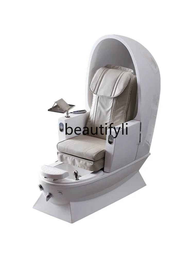 SS الفضاء كبسولة مانيكير أريكة تدليك القدم حمام سبا باديكير كرسي الراقية الكهربائية حمام القدم كرسي تدليك القدم واحد