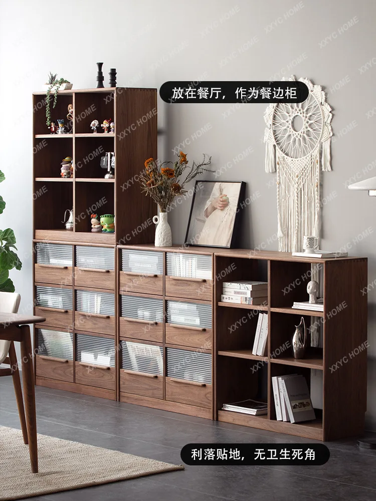 Solid Wood Bookshelf Pine Study Shelf Modern Display Shelf Bookcase