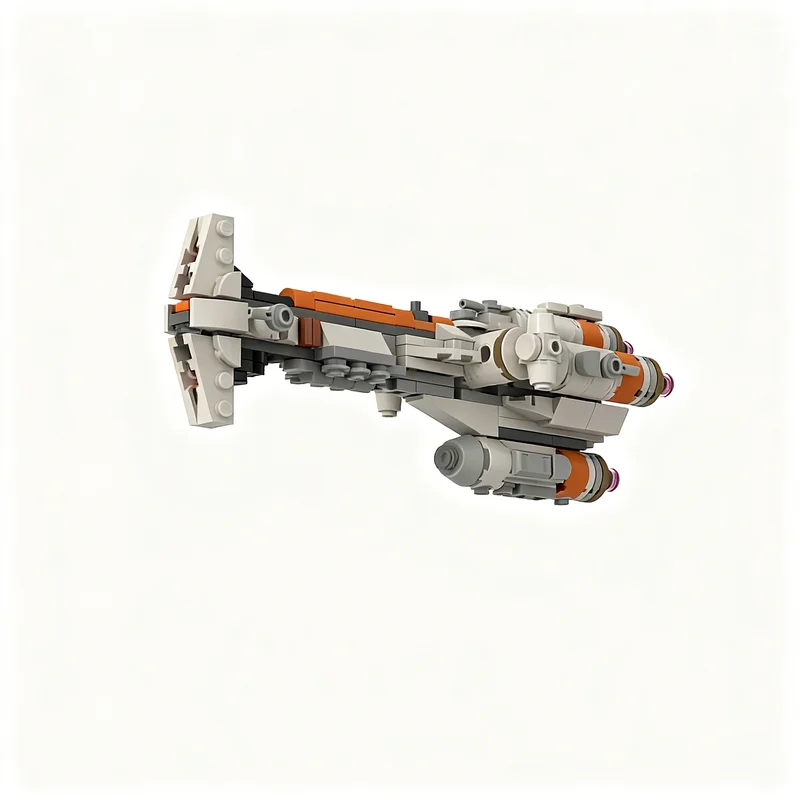 226pcs MOC Mini Size Hammerhead Corvette Star Battle Model Building Blocks Home Decor Desk Display Shelf Accent Gift For Adults