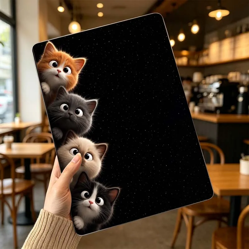 Cartoon Cat Design Cover For Apple MacBook Air Pro 13.3 14.2 15.3 11.6 12 16 13 inch Laptop Protective Case Hard Shell