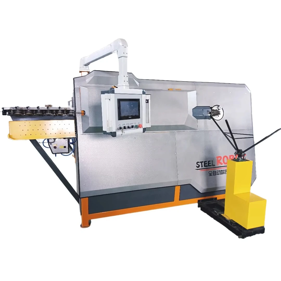 Full-Automatic CNC Steel Bar Bending Hoop Machine Double-Wire Hook Sheet Metal Intelligent Straightening Machine Rebar Bending