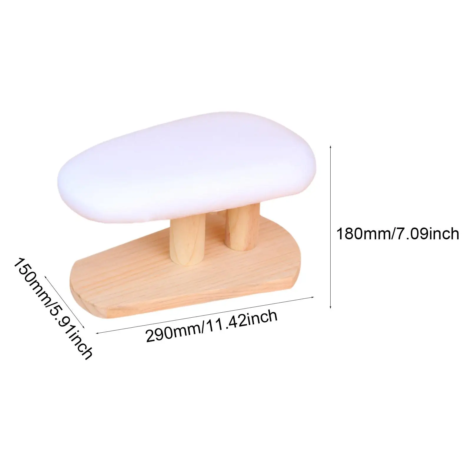 Mini Ironing Board with Wooden Base Tabletop Sleeve Board Space Saving for Collars Cuffs Shoulder