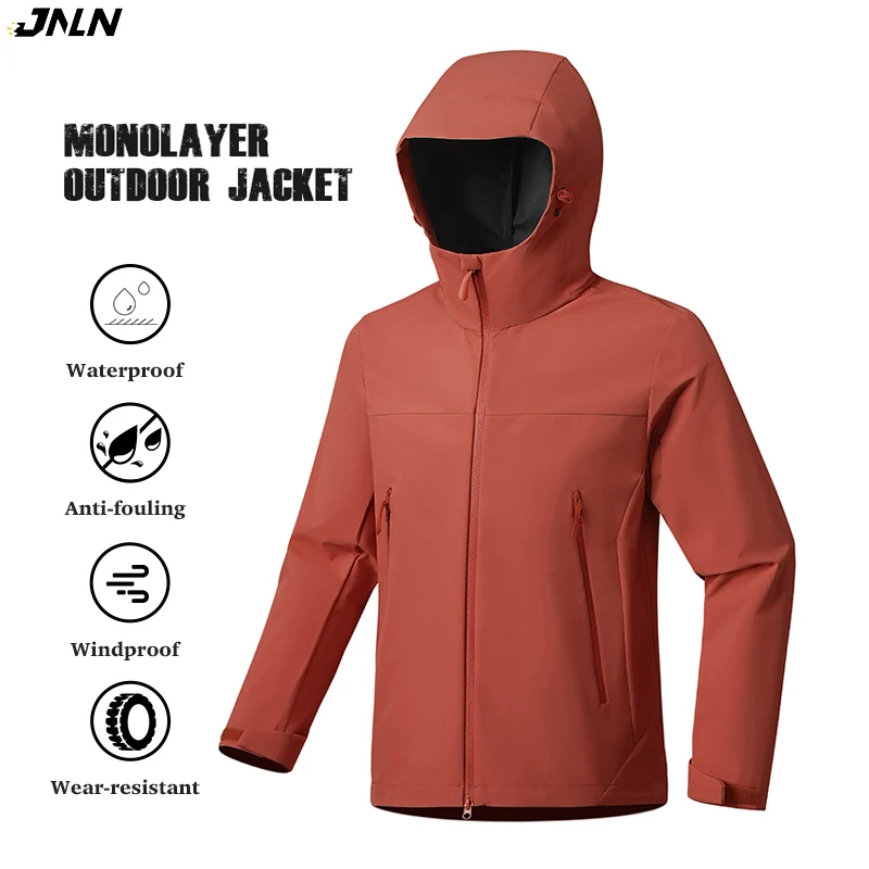 

JNLN мужская и женская водонепроницаемая куртка, походная ветровка, унисекс, уличный спортивный дождевик, ветрозащитная одежда для скалолазания