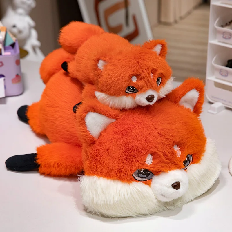 Soft Fluffy Fox Plush Toy Cute Cartoon Animal Fox Stuffed Doll Lover Valentine\'s Gift Kawaii Sofa Decor Pillows