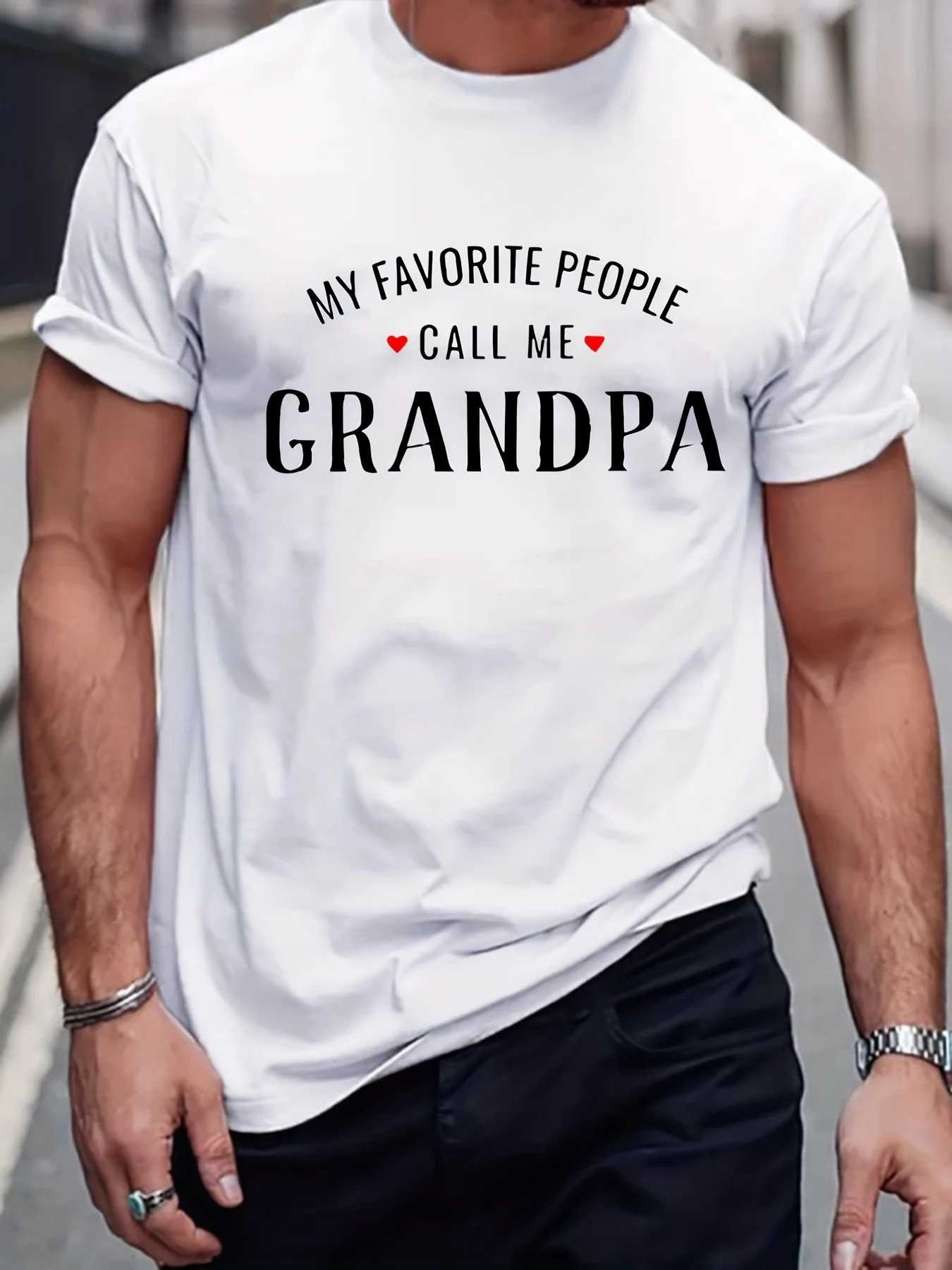 Grandpa Slogan Pattern Print Men\'s T-shirt 100% Cotton Graphic Tee Men\'s Summer Clothes Oversized T-Shirt Men\'s Outfits Trend