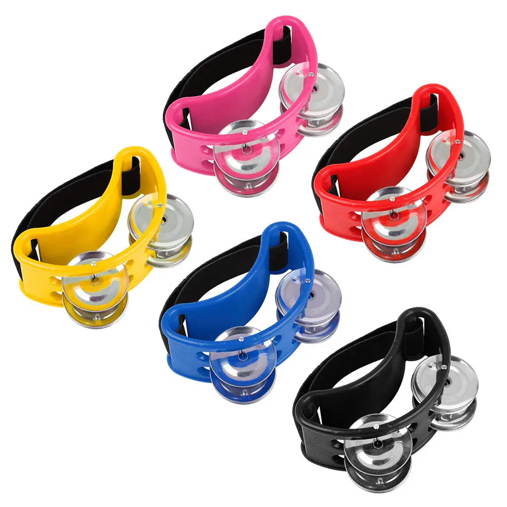 Foot Tambourines Percussion Instrument Exquisite Foot Shakers Safe Material Kids Music Enlightenment Rhythm Instrument Stage