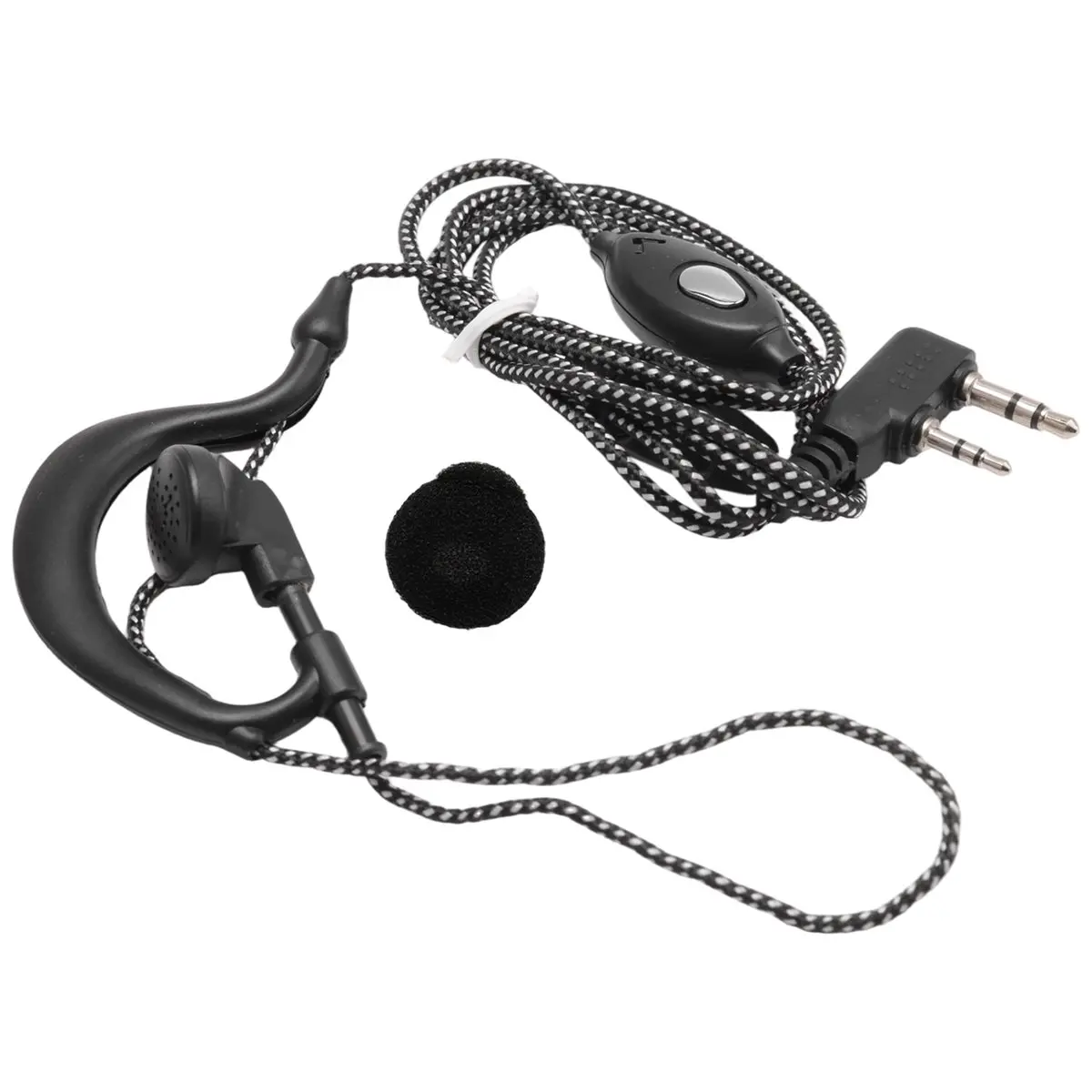 [On Sale]2PIN Earpiece Headset Mic for Radio Security Walkie Talkie High Quality Ear Hook Earbud Interphone for BAOFENG UV5R view 3