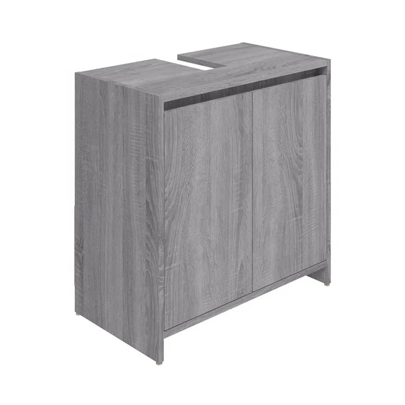 Small bathroom furniture vanity base minimalist style bathroom storage cabinet with 2 doors