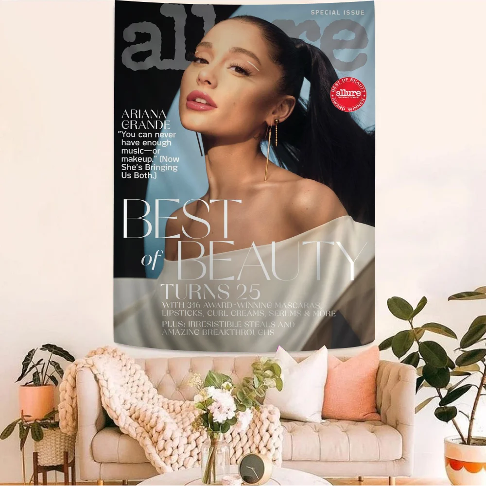 

Singer A-Ariana G-Grande Chart Tapestry Art Science Fiction Room Home Decor Cheap Hippie Wall Hanging