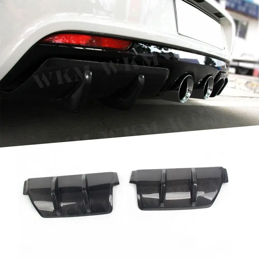 Carbon Fiber FRP Rear Lip Spoiler For Volkswagen VW Golf 6 VI MK6 R20 2010-2013 Back Bumper Skid Plate Guard Car Styling