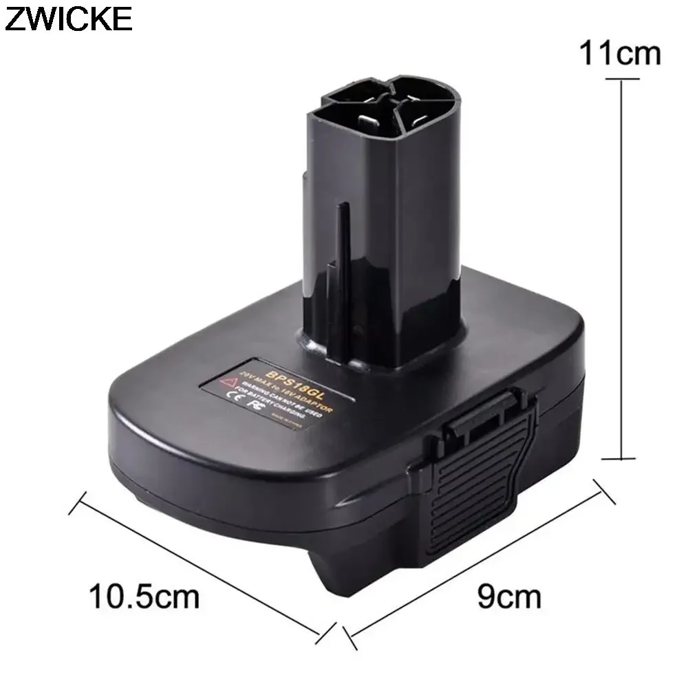 Imagem -03 - Adaptador Conversor Ferramenta para Dewalt Milwaukee Black Decker Porter-cabo Stanley Li-ion Bateria Dm18gl Bps18gl 19.2v