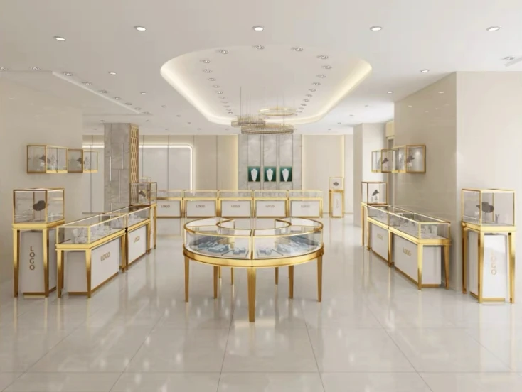 Custom.Jewelry Display Vitrine Schrank OEM Juweliergeschäft Innendesign Schmuckverpackung Display