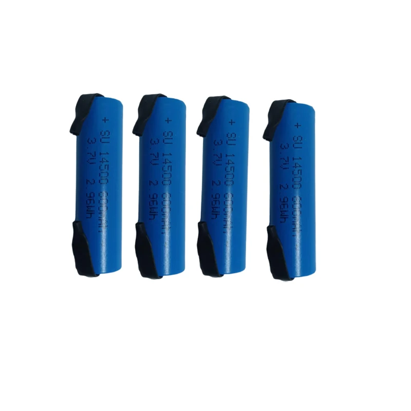 3.7V 14500 800mAh リチウムイオン電池 ICR14500 溶接接合充電式リチウム電池 LED 懐中電灯ヘッドライト AA 電池用