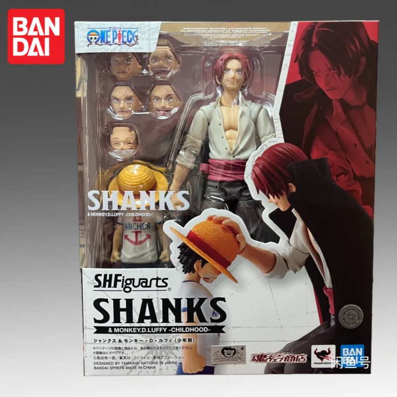 

In Stock Bandai Original S H Figuarts One Piece Shanks Monkey D Luffy Action Figure Model Doll Brand New Boxed Figure Garage