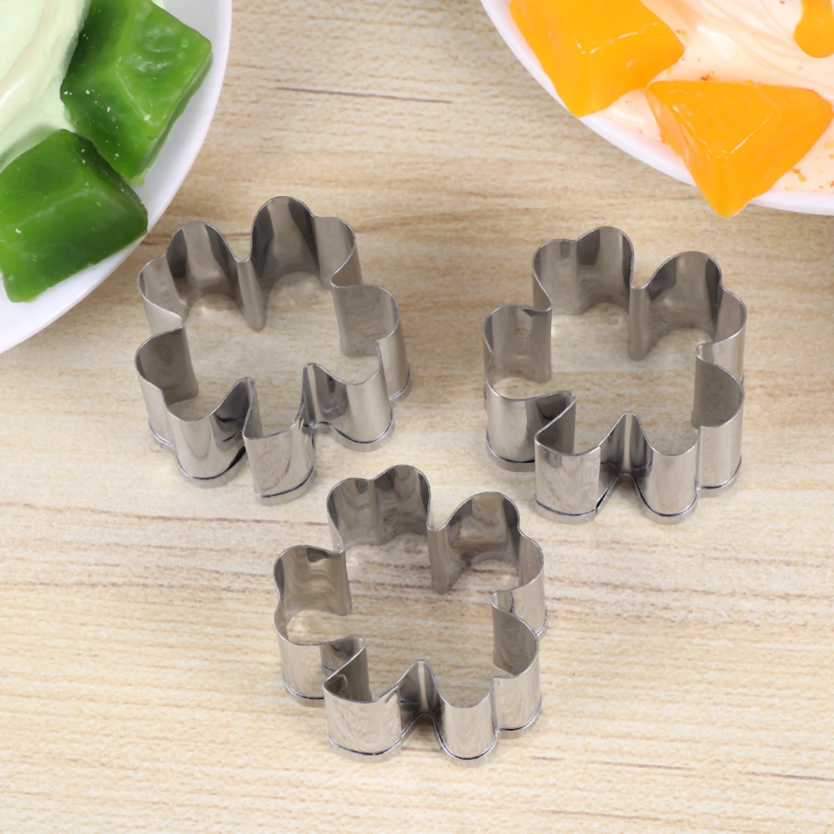 

5 Pcs Chocolate Four-leaf Clover Cookie Child Cake Molds Baking Biscuit for
