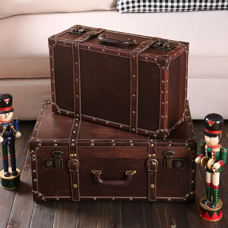 

Ретро-американский ручной чемодан-витрина, креативный ящик для хранения, декоративное окно-витрина, реквизит для фотосъемки, витрина для магазина одежды