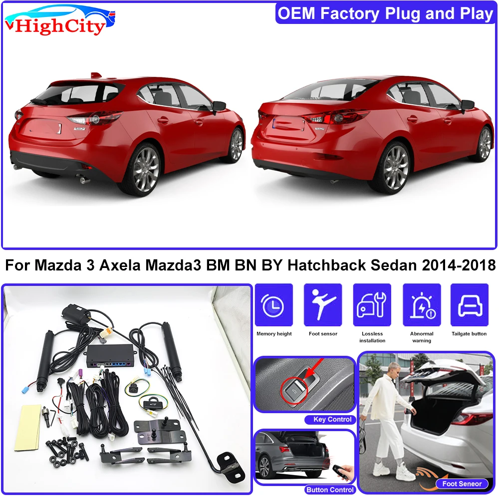 For Mazda 3 Axela Mazda3 BM BN BY Hatchback Sedan Electric Lifting Kit Trunk Electric Tail Gate Lift Powered Tailgate Liftgate