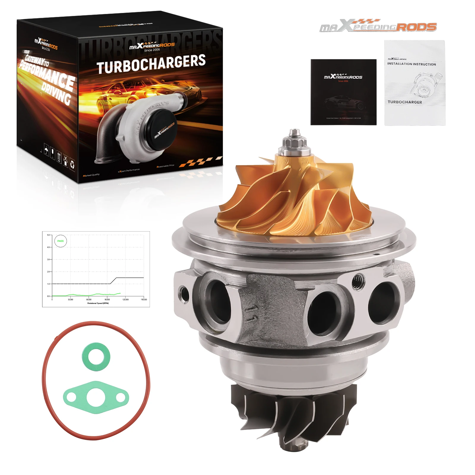 MaXpeedingrods Factory Billet TD04 Turbo Cartridge Chra for BMW 2.0 N20B20 X1 X3 Z4 520i 528i XDrive for Peugeot 508 2.2L