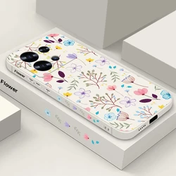 Colorful Flowers Pattern Case For Xiaomi Poco F6 X5 X6 13T Pro Redmi Note 13 14 13C 4G 13 14 Pro Plus 15 5G Soft TPU Back Cover