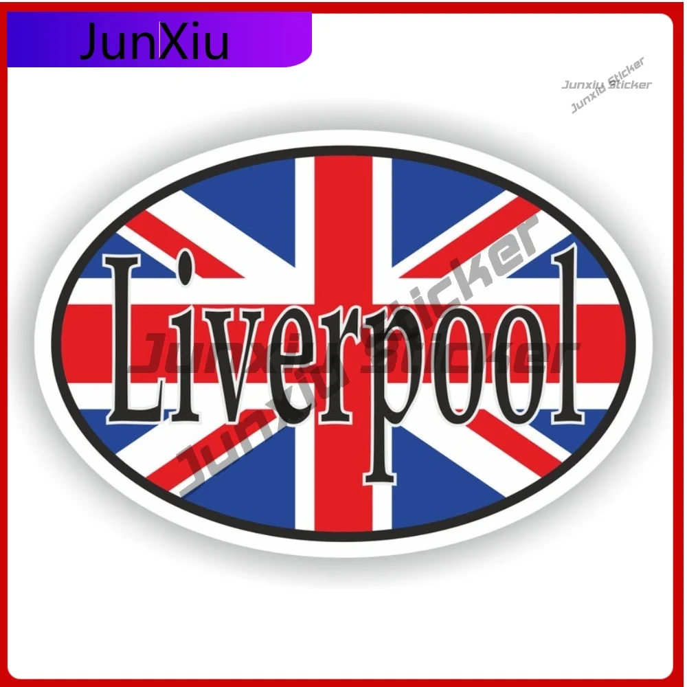 

Виниловая наклейка Liverpool United Cute Motorcycle: Устойчивая к УФ-излучению, уникальная, для ноутбуков, дверей, овальная, с изображением города, в стиле кавер-арт