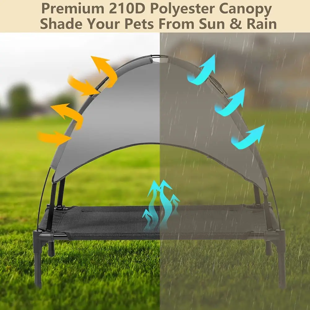 

Outdoor Elevated Pet Bed Portable Dog CampTent Breathable Raised Dogs Camping Home Outdoor Use Canopy Shade Tent Lightweight